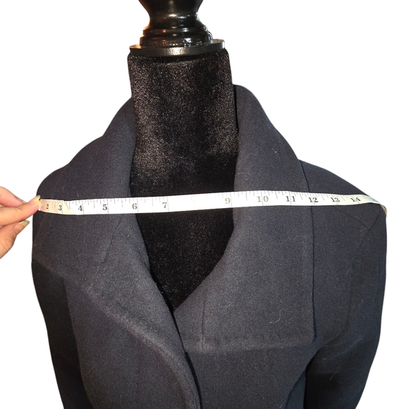 Lands End Womens Wool Blend Hidden Button Coat - Picture 6 of 8